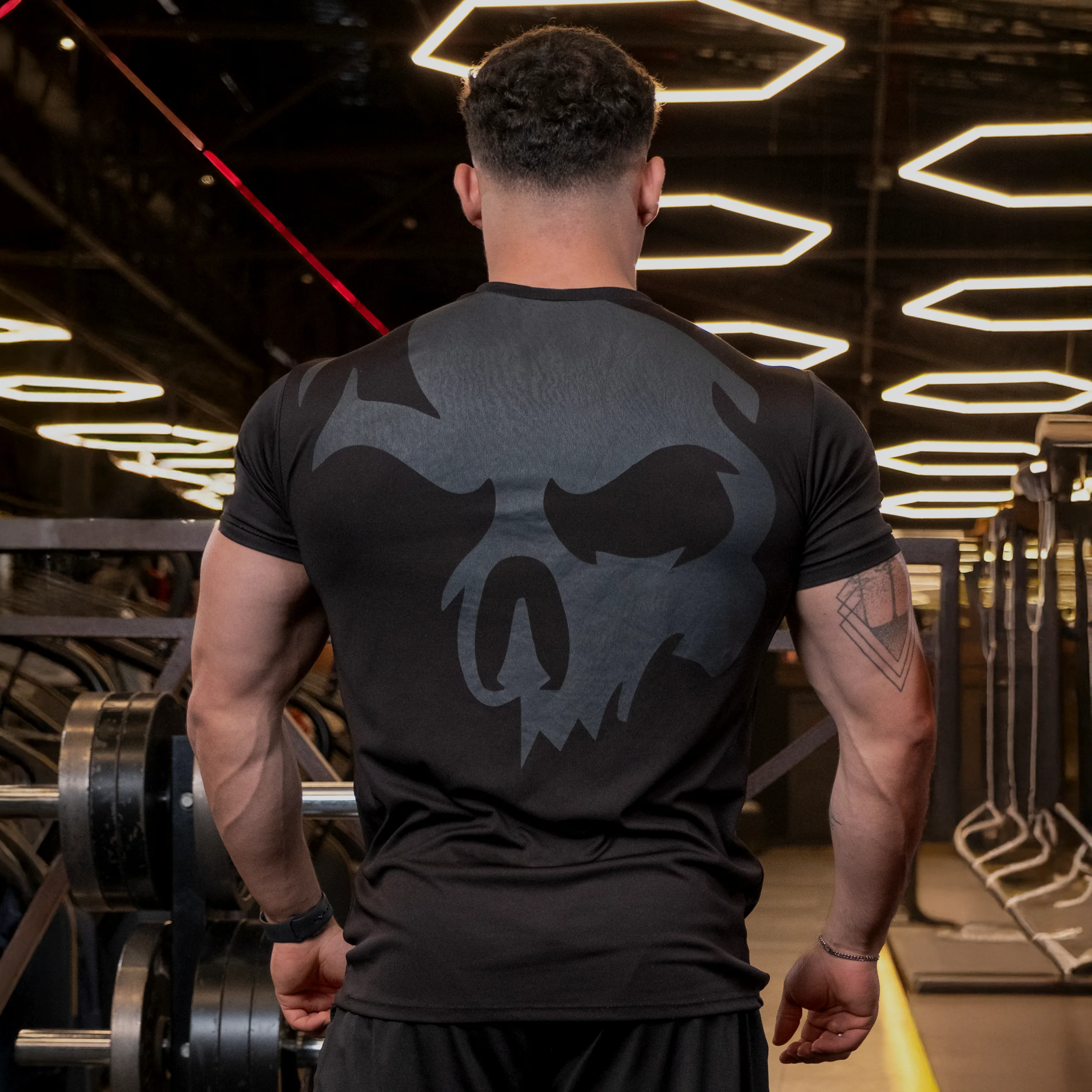 Camiseta Dry-fit Preta Caveira Dark Lab - Image 2