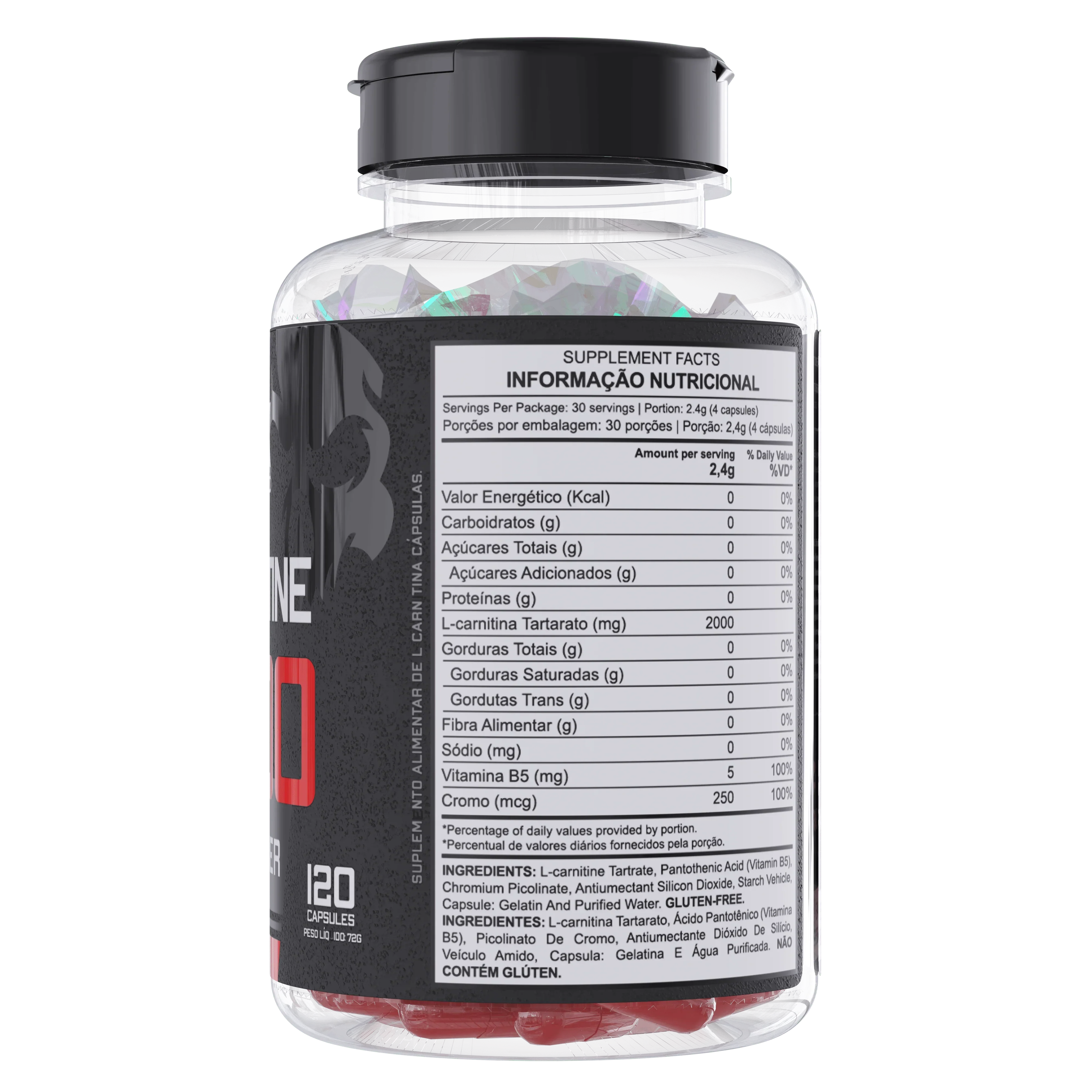 L-carnitina 2000mg 120 Cápsulas Dark Lab - Image 3