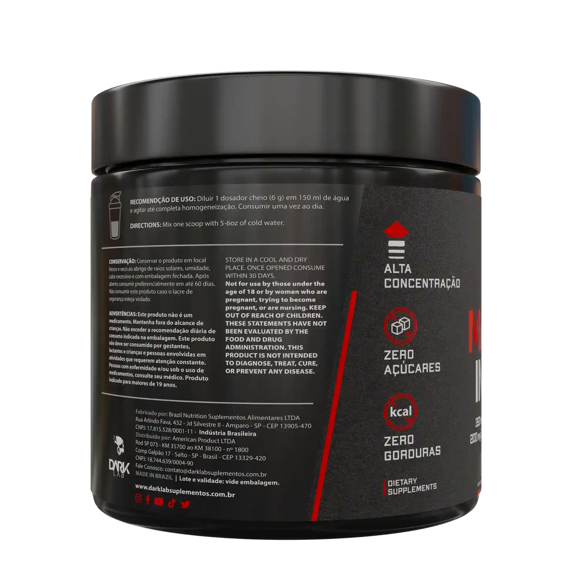 Magnésio Inositol 300g - Dark Lab - Image 3