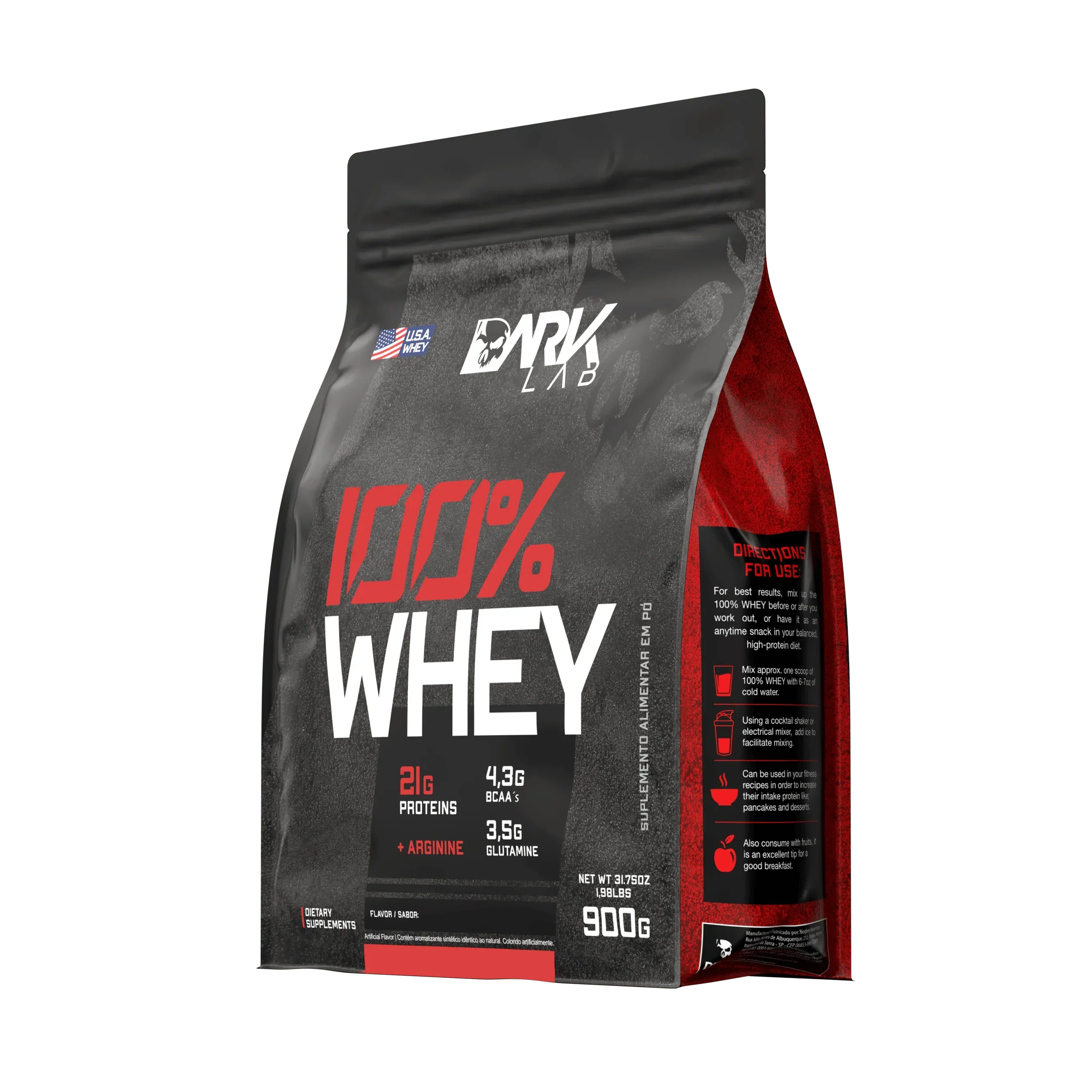 100% Whey Protein Refil 900g - Dark Lab - Image 3